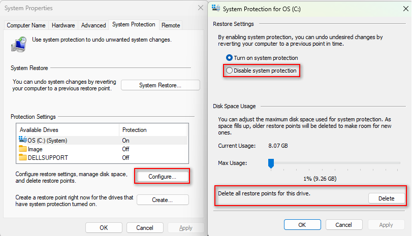 Disable System protection an - westerdale.blog
